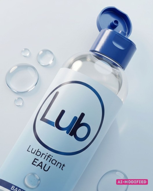 photo produit, lubrifiant, LUB, base, eau, 100ml, moyen format, zoom, produit, goutte