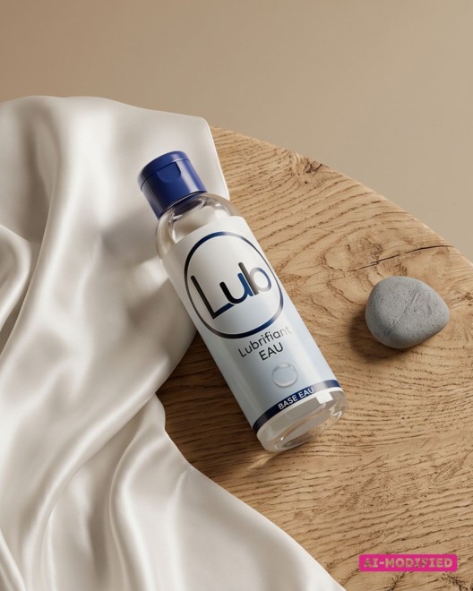 photo produit, lubrifiant, LUB, base, eau, 100ml, moyen format, ambiance
