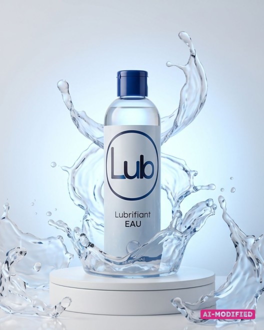 photo produit, lubrifiant, LUB, base, eau, 250ml, grand format, effet, eau