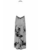 robe longue décolletée en tulle floqué Divinity, Noir Handmade, F312, vue dos