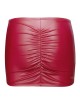 mini-jupe plissée en wetlook, Cottelli Collection, bordeaux, derrière