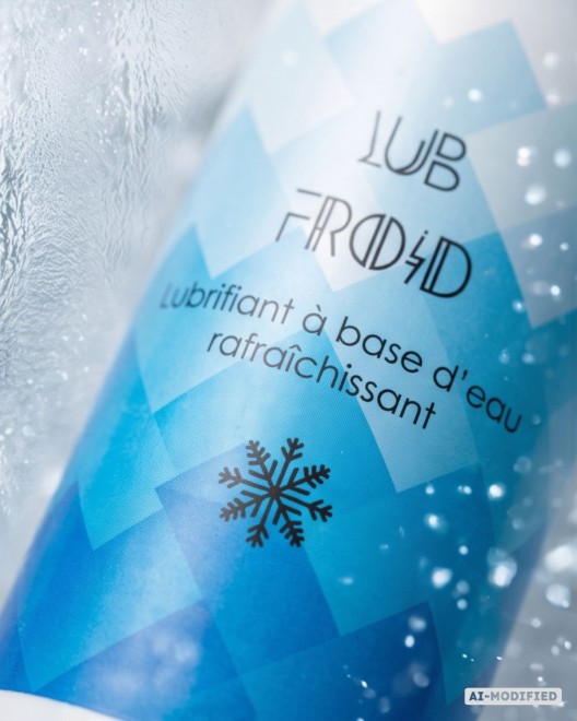 Lubrifiant à base d'eau effet froid zoom sur l'étiquette