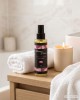 huile de massage sensuelle senteur fleur de lotus, présentation produit salle de bain