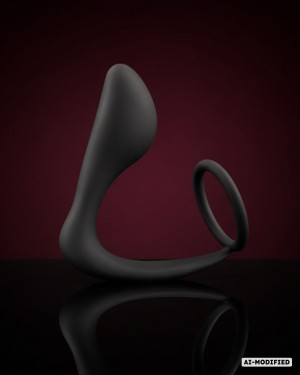 stimulateur prostatique cockring, Hard me P, noir, paradise boutik, affiche