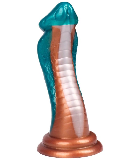 gode fantaisie serpent à ventouse, Le cobra, Paradise boutik, vert et doré
