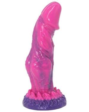 gode fantaisie à ventouse, Le titan, Paradise boutik, rose, sextoy de profil