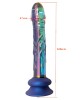 gode ventouse en verre, Glassia blue, Paradise boutik, dimensions