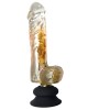 gode en verre ventouse avec testicules, Glassia flow, Paradise boutik