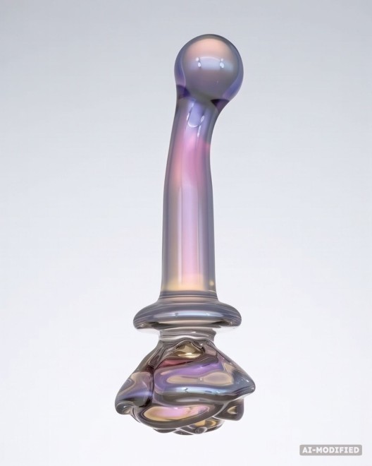 dildo en verre nacré, Glassia bloom, paradise Boutik