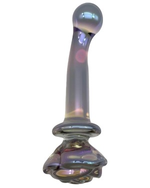 dildo en verre nacré, Glassia bloom, paradise Boutik, sextoy