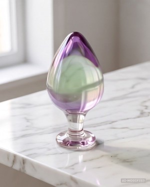 plug en verre, Glassia pure, Paradise Boutik, sur une table