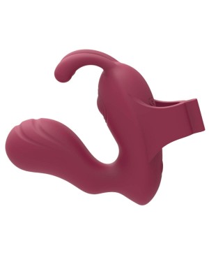 doigt vibrant double stimulation, Owii, rouge, Paradise Boutik, profil du sextoy