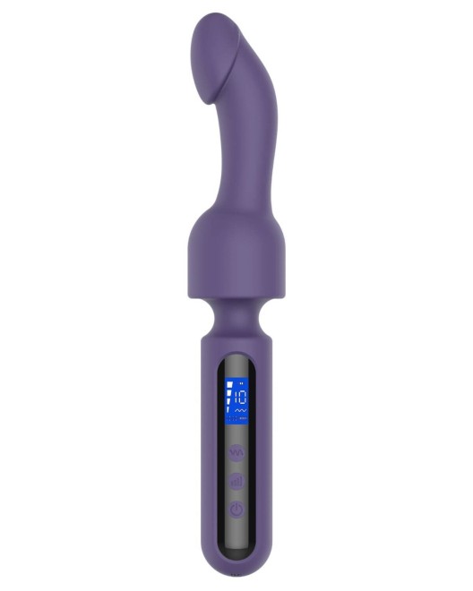 vibromasseur wand à trois embouts interchangeables, Sensiplay, Paradise boutik, avec tête dildo