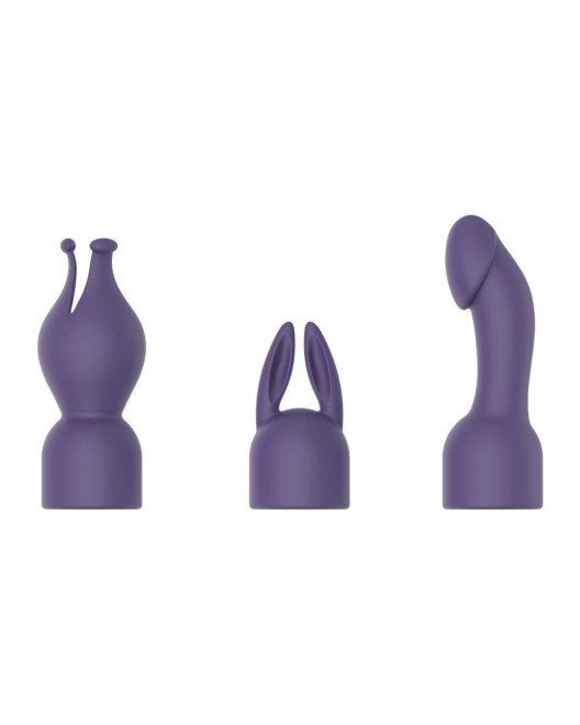 vibromasseur wand à trois embouts interchangeables, Sensiplay, Paradise boutik, têtes de stimulation
