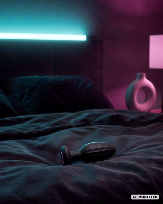 bijou plug anal lumineux télécommandé, We plug connect light, Paradise Boutik, ambiance chambre