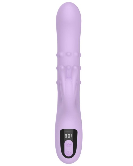 vibromasseur rabbit va-et-vient 4 stimulations, Gloria, Lilas, Paradise Boutik, sextoy vu de face