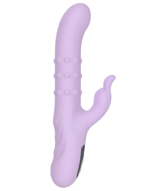 vibromasseur rabbit va-et-vient 4 stimulations, Gloria, Lilas, Paradise Boutik, vue de profil