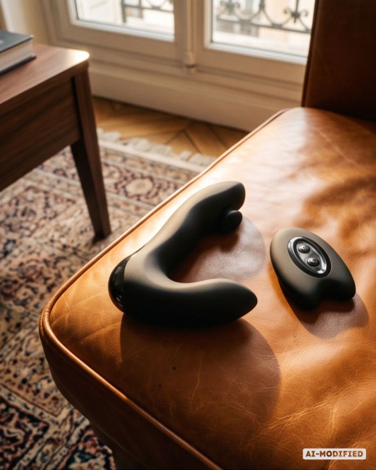 stimulateur prostatique télécommandé, Pro p me orgasmic, Paradise boutik, noir, fauteuil