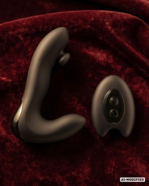 stimulateur prostatique télécommandé, Pro p me orgasmic, Paradise boutik, noir, draps velours