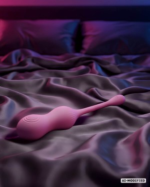 oeuf vibrant télécommandé vibrations et tapping, Rejoice Me, rose, Paradise Boutik, ambiance chambre