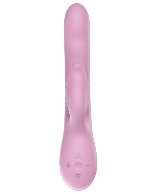 vibromasseur rabbit vibrations et vagues, Nami, rose, Paradise Boutik, vue de face