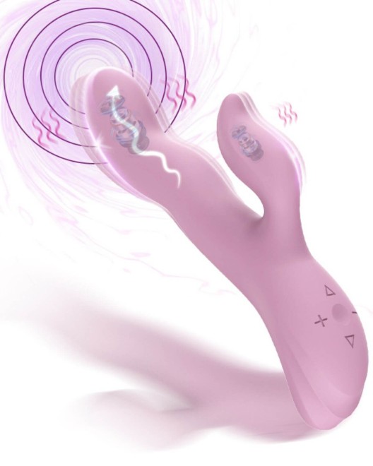 vibromasseur rabbit vibrations et vagues, Nami, rose, Paradise Boutik, démo