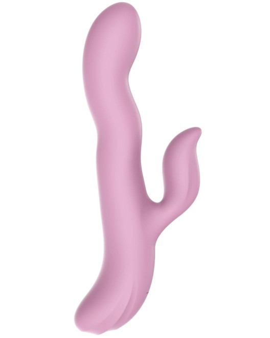 vibromasseur rabbit vibrations et vagues, Nami, rose, Paradise Boutik, vue profil