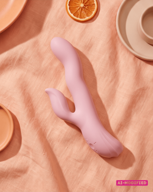 vibromasseur rabbit vibrations et vagues, Nami, rose, Paradise Boutik, studio