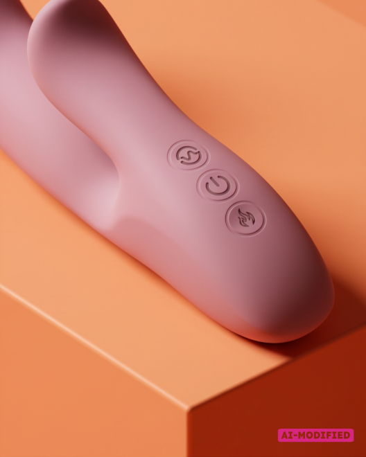 vibromasseur rabbit chauffant, So hot, Paradise Boutik, rose, zoom boutons