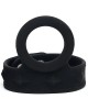 anneau pénis et testicules en silicone, noir, Paradise Boutik, vue dos
