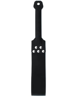 paddle bdsm en silicone souple, noir, Paradise boutik, vue de face