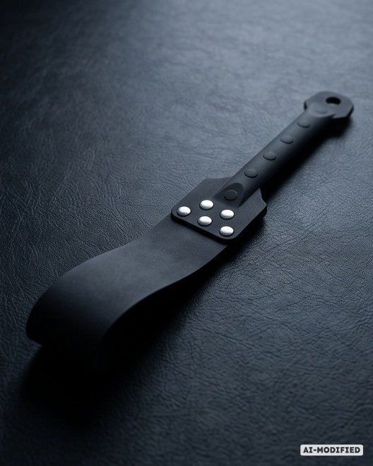 paddle bdsm en silicone souple, noir, Paradise boutik, accessoire