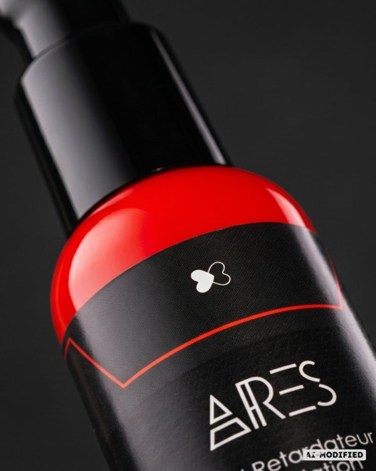Gel retardateur d'éjaculation Ares, zoom sur l'étiquette du produit