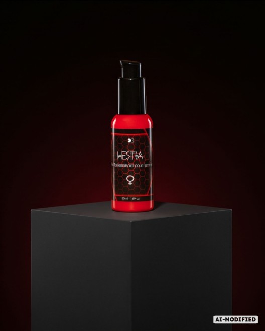 Gel raffermissant pour femme Hestias, présentation porduit photo studio
