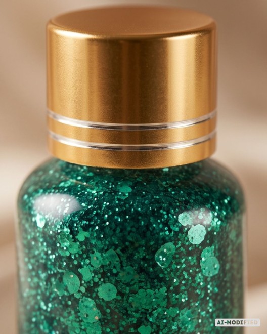 gel pailleté pour corps et cheveux Glitter, bleu, zoom