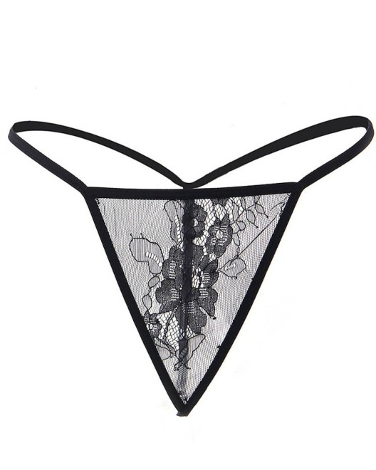 kimono en dentelle et string, noir, Paradise boutik, bas seul