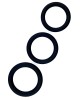 lot de 3 cockrings, Hard me 3, Paradise Boutik, noir, anneaux péniens