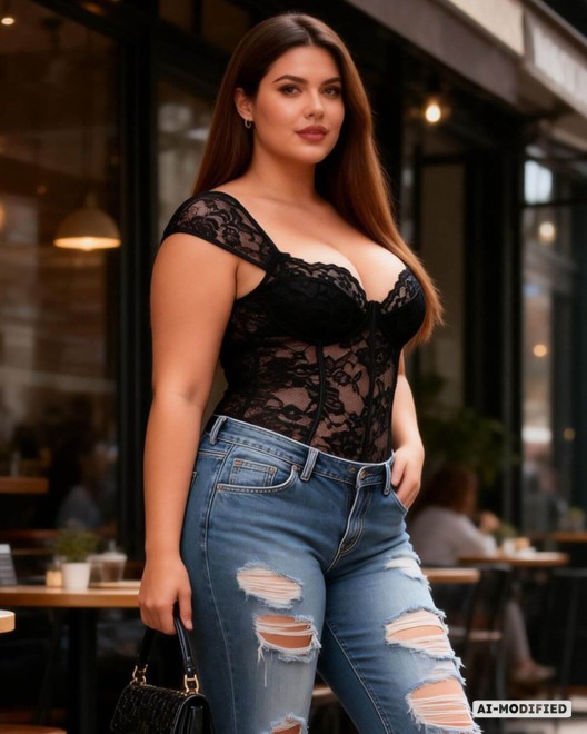 body top en dentelle à armatures, noir, paradise boutik, mannequin tenue