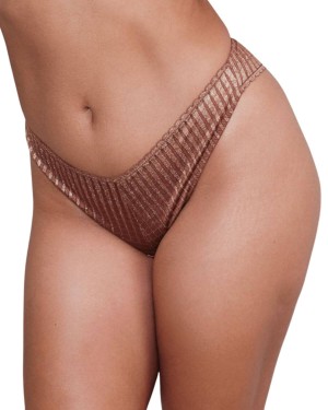 tanga doré Diam, Valege Lingerie, zoom de face