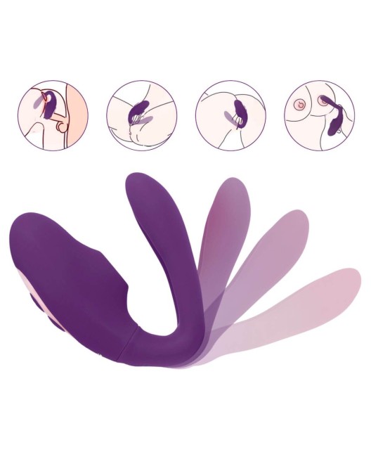 stimulateur pour couple télécommandé, Magic Teppoo, violet, Paradise boutik, démo