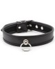 collier bdsm simili et attache métal, Captive, Paradise boutik, vue devant