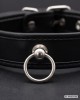 collier bdsm simili et attache métal, Captive, Paradise boutik, zoom anneau