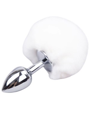 plug bijou queue de lapin, Paradise boutik, blanc, sextoy seul
