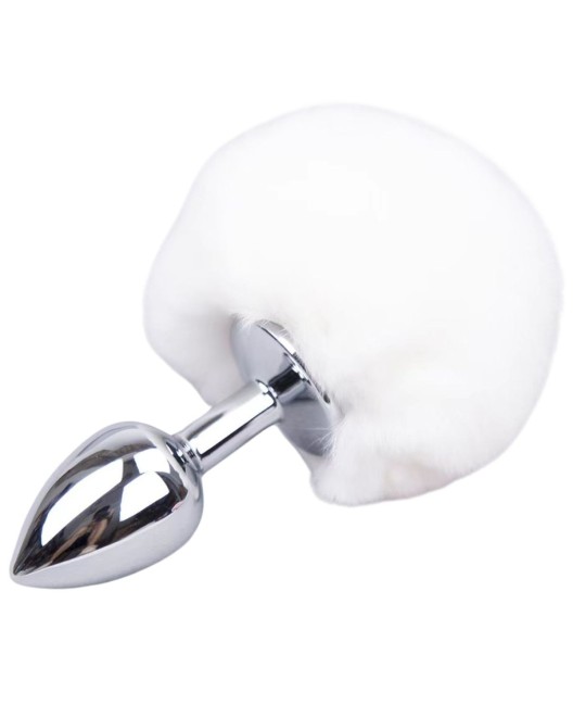 plug bijou queue de lapin, Paradise boutik, blanc, sextoy seul