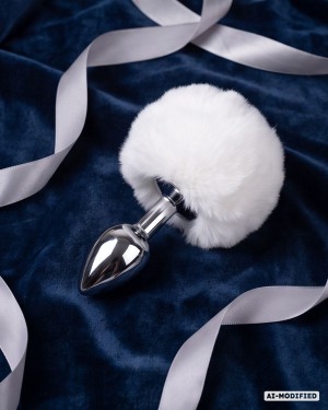 plug bijou queue de lapin, Paradise boutik, blanc, photo studio