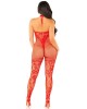 combinaison résille dentelle, rouge, Leg Avenue, 89335, vue de dos