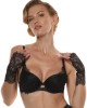 mitaines en dentelle noires, collection Clair de lune, Prelude, zoom devant