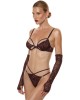string bordeaux, collection Nuits de velours, Prelude Lingerie, porté avec soutien-gorge assorti, vue de face