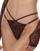 string bordeaux, collection Nuits de velours, Prelude Lingerie, zoom de face