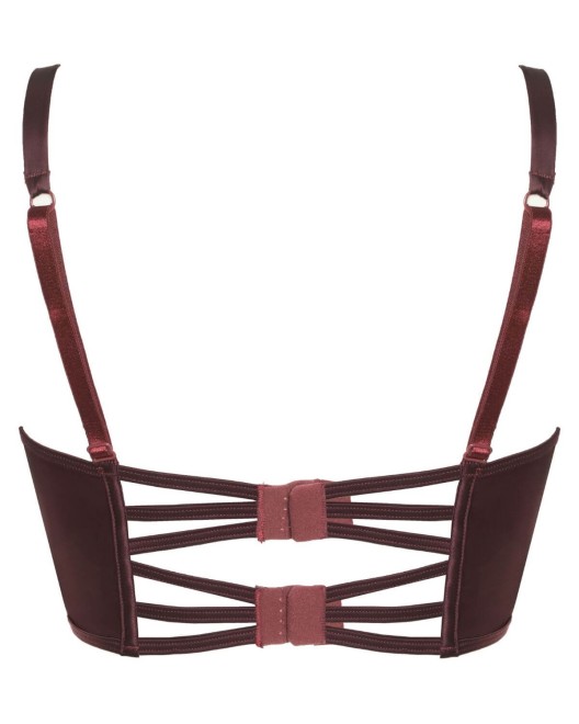 bralette à armatures bordeaux, Nuits de velours, Prelude lingerie, derrière